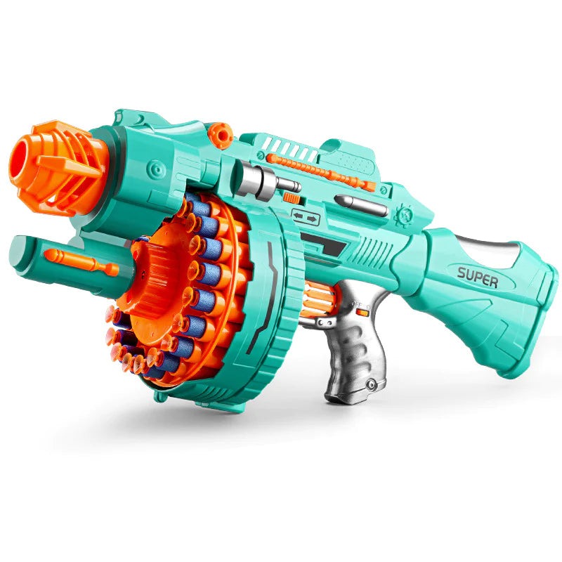 🔥 BLAST Super Gun – Soft Bullet Toy Gun with Automatic Rotation! 🎯🔫