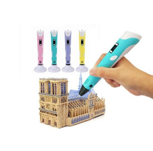3D Printing Pen Professional | Strong Body | LCD Display | Supports PLA/ABS Filament (Yellow)
