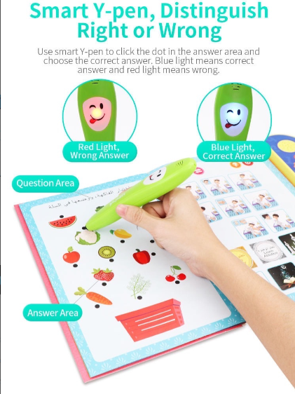 Arabic & English Kids Interactive Y-Book With Pen - Toymallpk