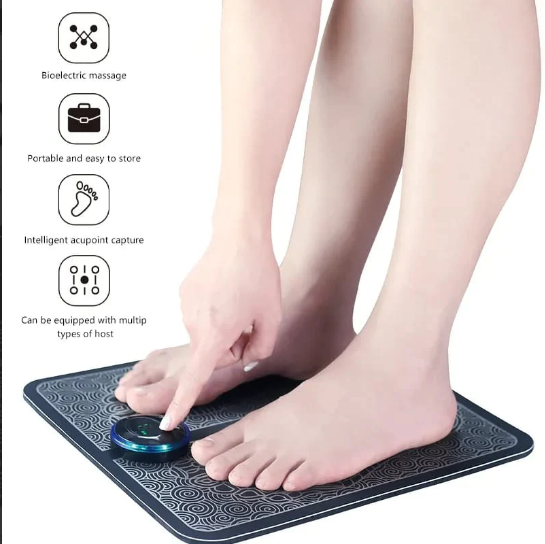 Foot Massager Mat Portable Folding Feet Massage Pad Machine Electronic USB Rechargeable - Toymallpk