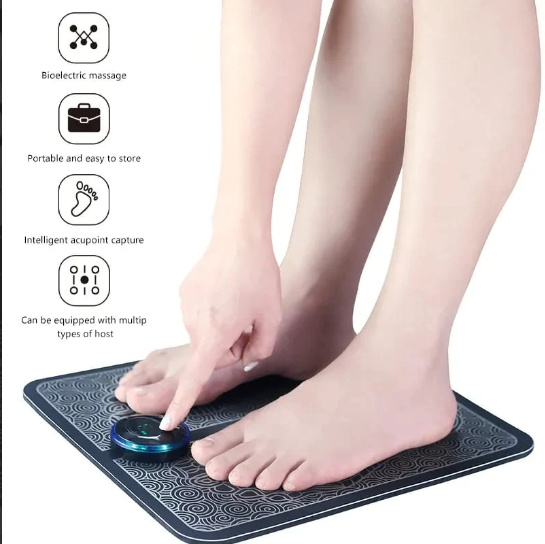 Foot Massager Mat Portable Folding Feet Massage Pad Machine Electronic USB Rechargeable