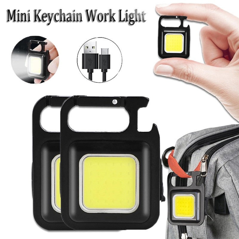 MINI LIGHT COB Rechargeable Keychain Light - Toymallpk