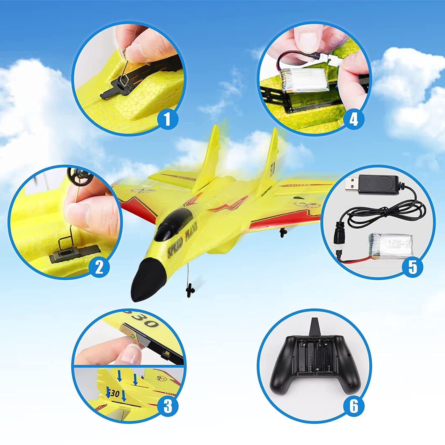 SU35 Pro Remote Control Foam Plane - Toymallpk