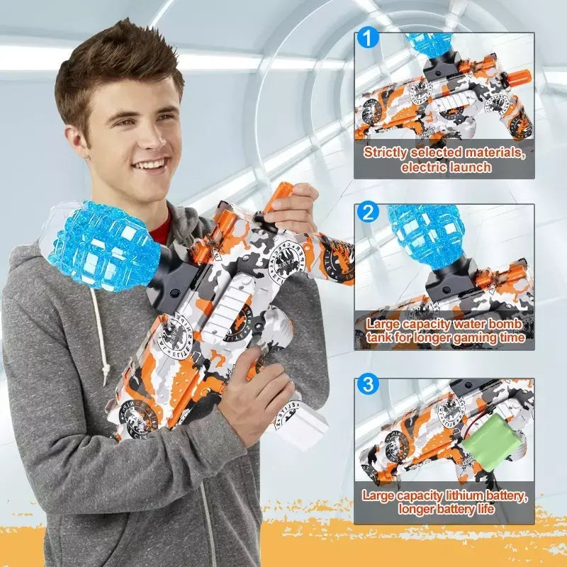 Electric Automatic Toy Gun Gel Bullet Water Gel Balls Blaster For Kids - Toymallpk