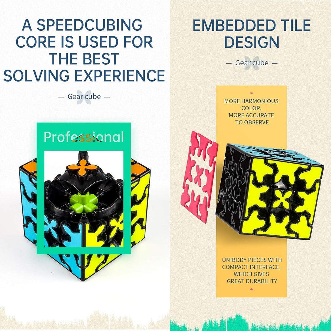 Gear Cube 3x3 with Three-Dimensional Gear Structure, Embedded Tile Des ...