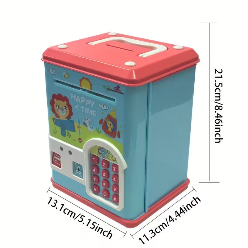 🦁 Electronic Money Suitcase Safe ATM – Kids Digital Piggy Bank with Password & Key Card 💰