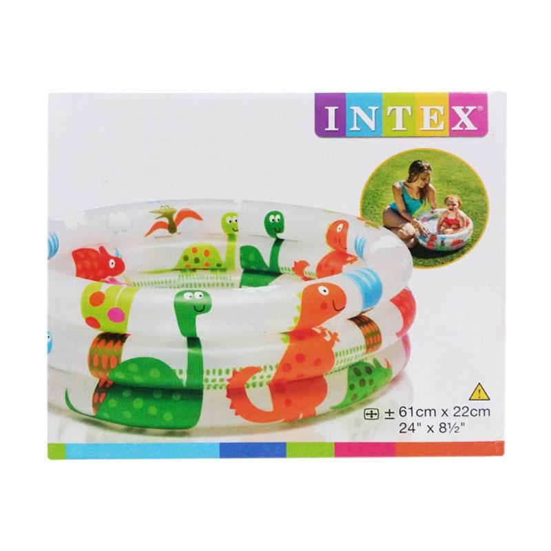 Intex Dinosaur 3 Ring Baby Pool ( 24" D x 8 " H ) - Toymallpk