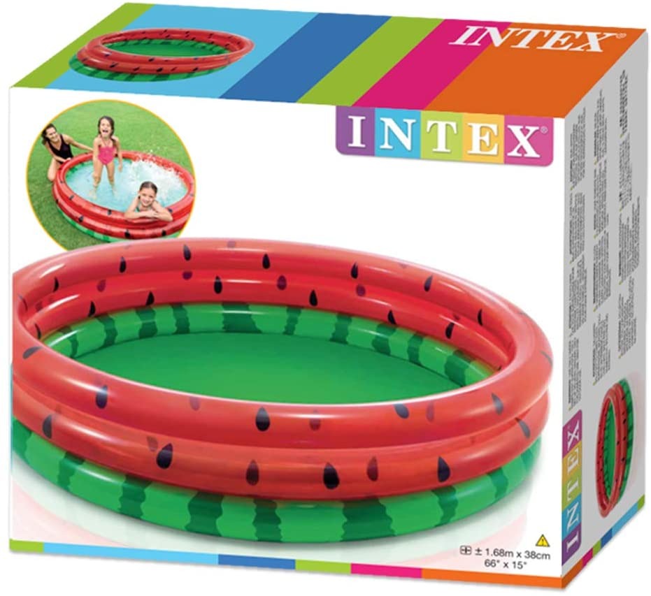 INTEX Watermelon Pool Round for Ages 2 and Up ( 66" x 15" ) - Toymallpk