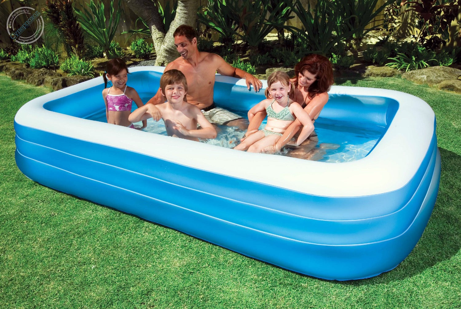 INTEX Swim Center Family Pool (120" L x 72" W 22" H) - Toymallpk