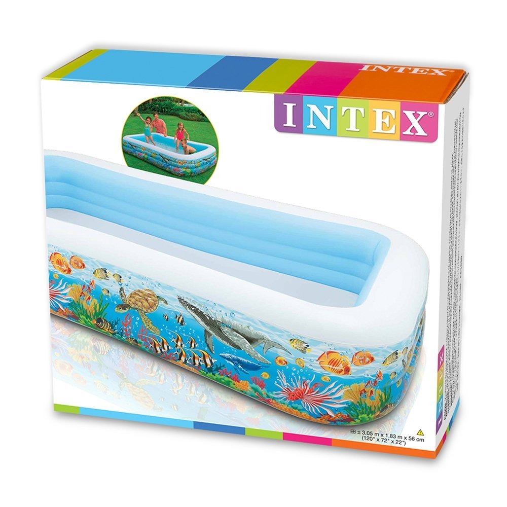 INTEX Swim Center Tropical Reef Family pool (120" L x 72" W 22" H) - Toymallpk