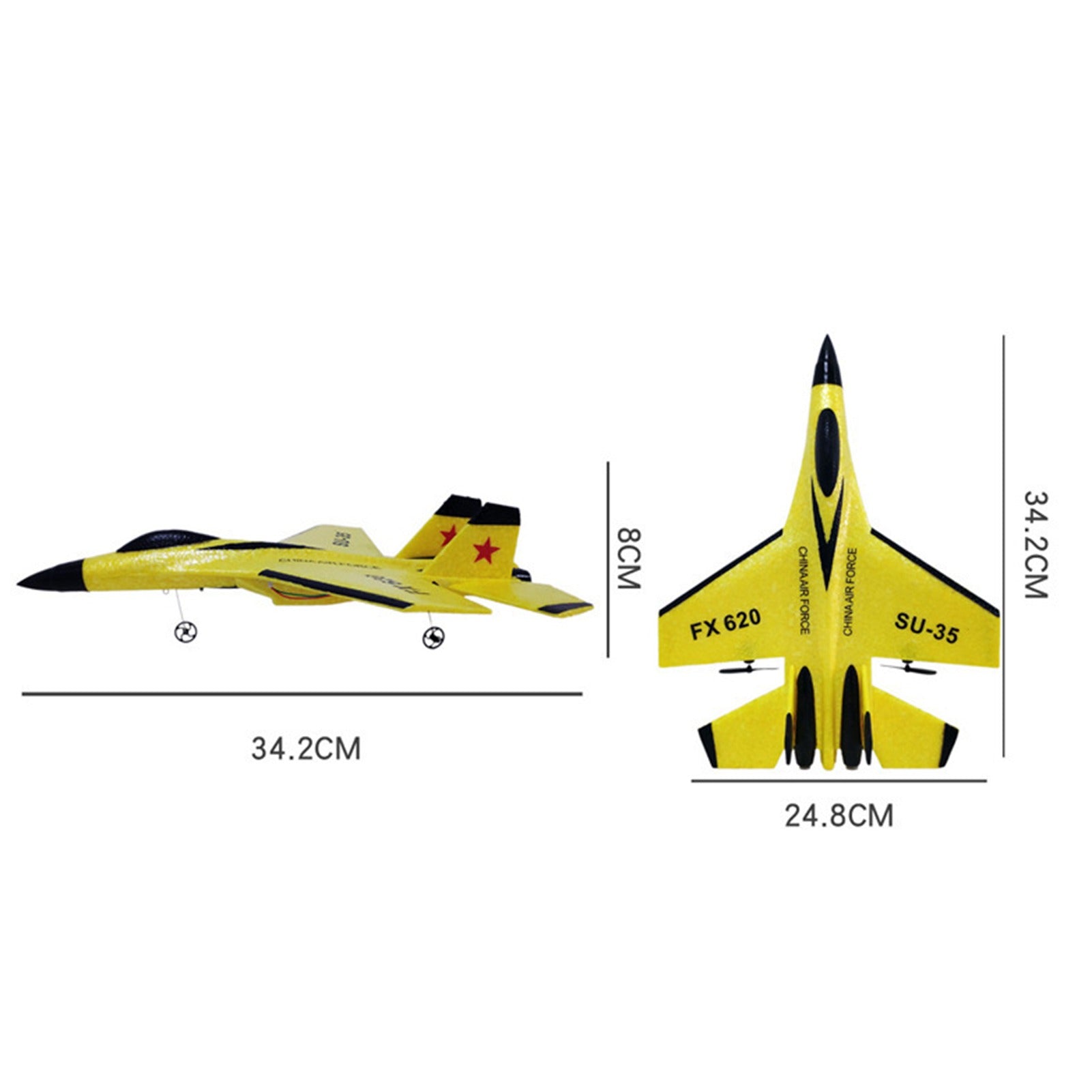 ✈️ New SU-35 RC Remote Control Airplane 🚀 2.4G Fighter Hobby Plane ✨ Glider EPP Foam RC Toy for Kids 🎁 - Toymallpk