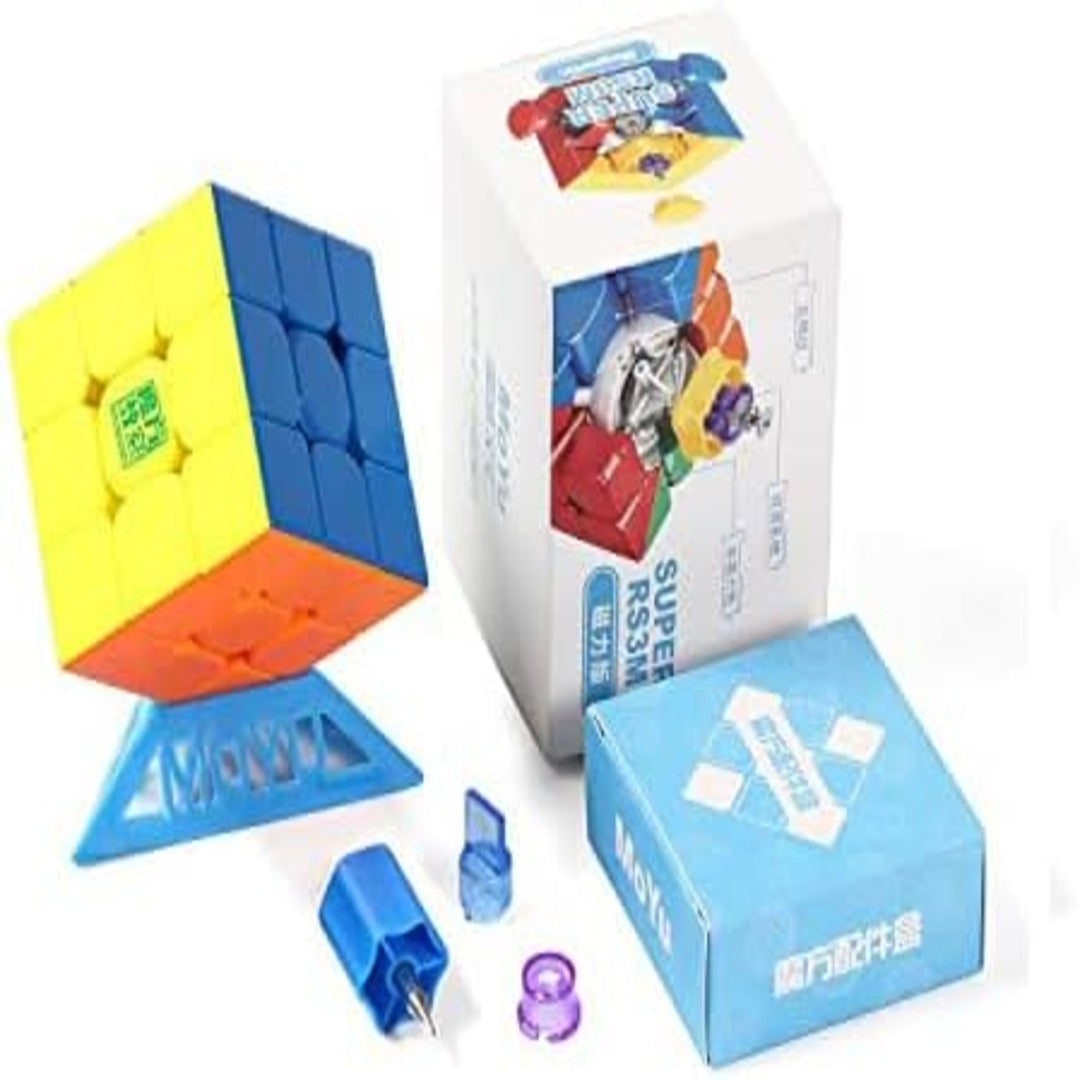 3x3 Magnetic Magic Cube Professional Stickerless Smooths Puzzle Speed Cube, Super RS3M