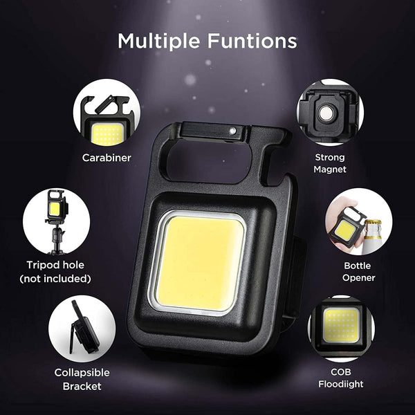Portable LED Keychain Lights COB Flashlight