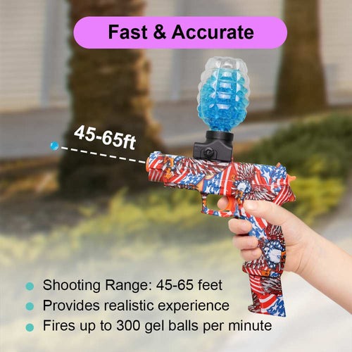 Gel Ball Blaster GUN Rechargeable Battery, Goggles Included - Toymallpk