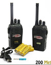 200 Meter Rechargeable Walkie-Talkie Noise Reduction Radio Play Pair Toy Set For Kids