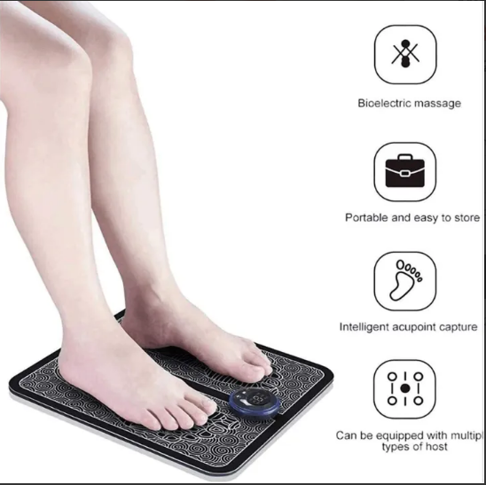 Foot Massager Mat Portable Folding Feet Massage Pad Machine Electronic USB Rechargeable