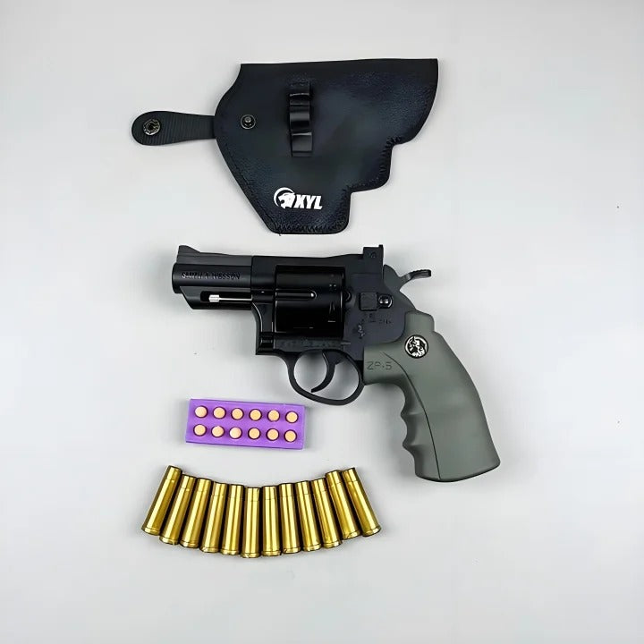 ZP5 Revolver Soft Bullet Toy GUN METAL BODY AND SHELL EJECT WITH GEL BLASTER 2 IN 1