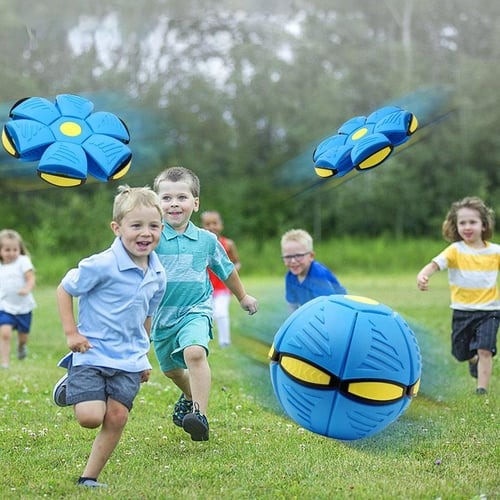 Kids Flat Throw Disc Ball Flying UFO Magic Balls with For Children's Toy Balls Boy Girl Outdoor Sports Toys Gift Flat Ball