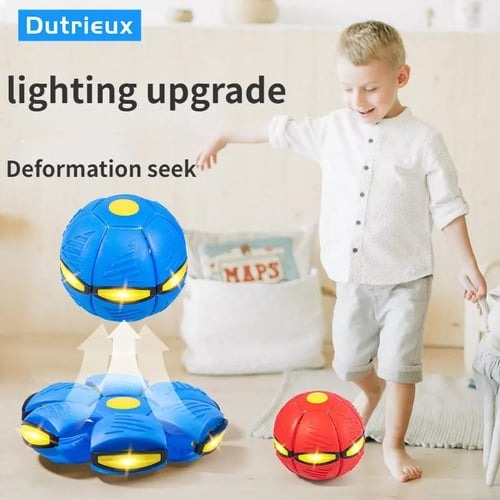 Kids Flat Throw Disc Ball Flying UFO Magic Balls with For Children's Toy Balls Boy Girl Outdoor Sports Toys Gift Flat Ball