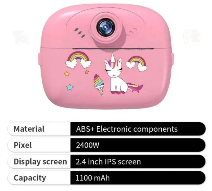 DIGITAL THERMAL PRINT CAMERA 1080P   REAR HD D8S CHILDRENS TIME FRONT/BACK