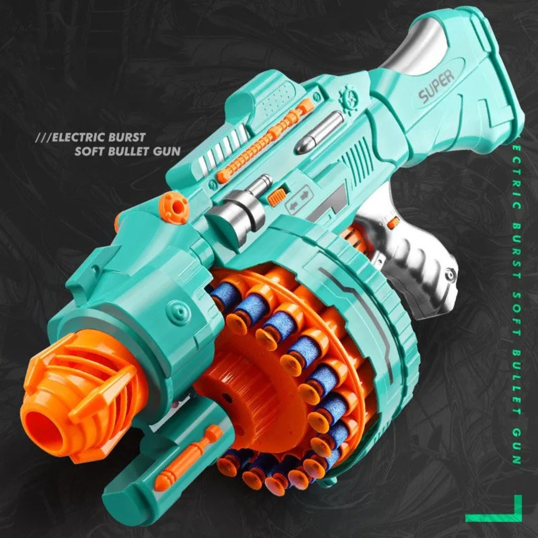 🔥 BLAST Super Gun – Soft Bullet Toy Gun with Automatic Rotation! 🎯🔫