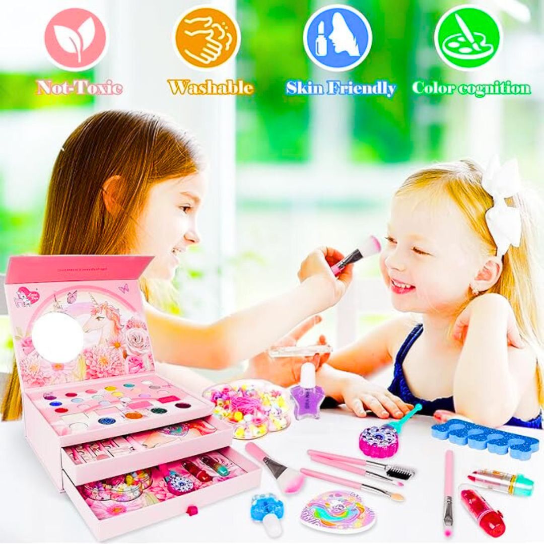 🦄 Unicorn Makeup & Beads Box – Magical Playset for Princesses ✨