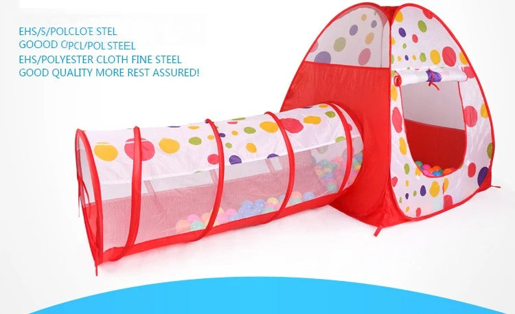 🎪 3-in-1 Kids Play Tent with Tunnel & Ball Pit – Ultimate Fun Playground! 🎈🏠