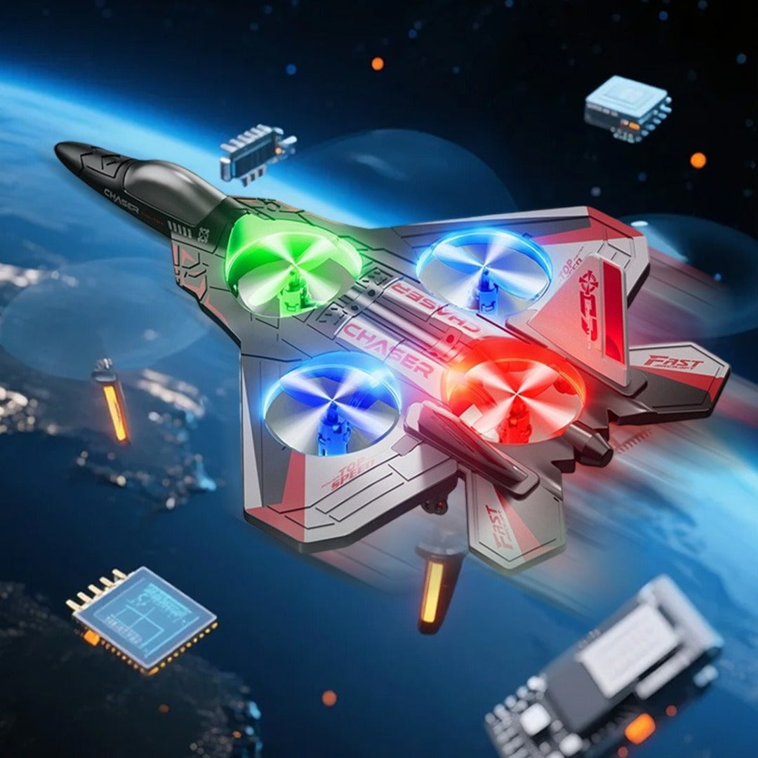 RC Aeroplane 2.4GHz Remote Controlled Aeroplane S2 MODEL  Quadcopter Floating Fighter Plane RC Aeroplane RTF for Beginners, Children and Adults, APlane Toy with Coloured Lights USB Charging