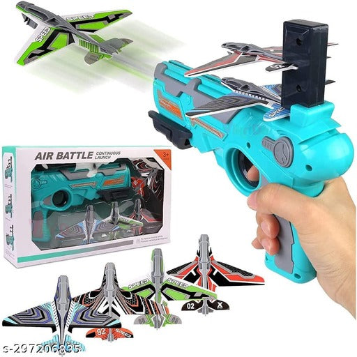 Airplane Launcher Gun Kids Toys Glider Flight Flying Foam Airplane