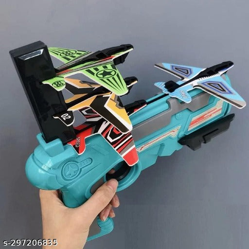 Airplane Launcher Gun Kids Toys Glider Flight Flying Foam Airplane - Toymallpk