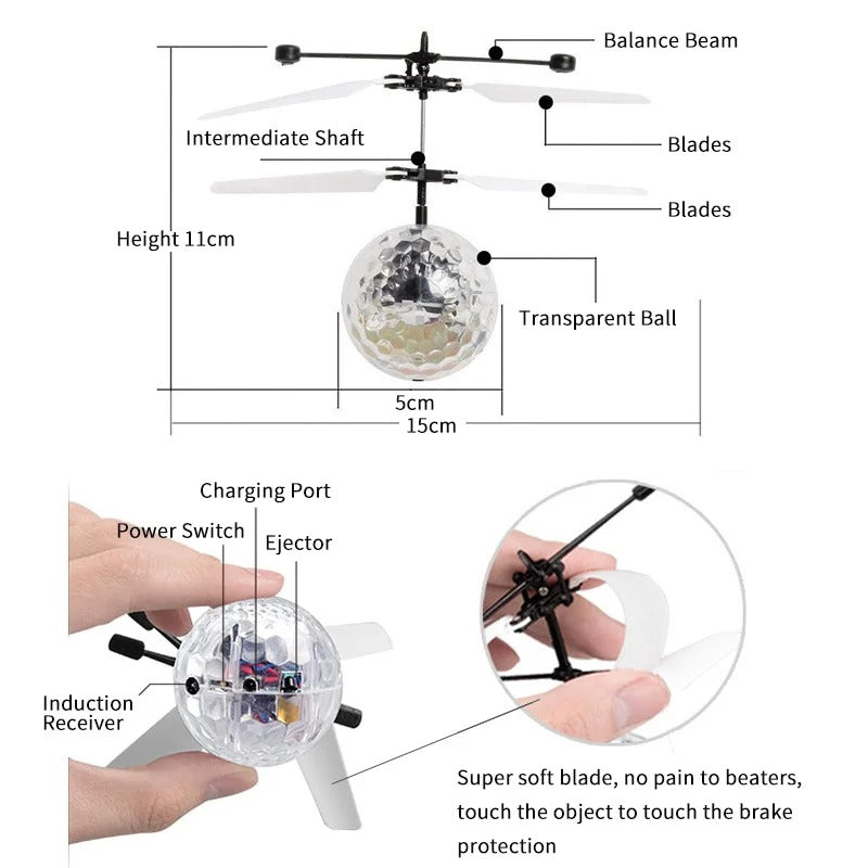 🛸 Flying Sensor Ball – Magical Hover Toy for Endless Fun! ✨ - Toymallpk