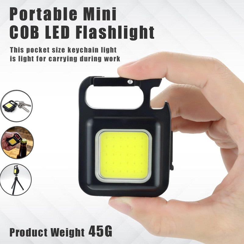 MINI LIGHT COB Rechargeable Keychain Light - Toymallpk