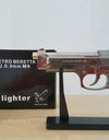 Metal 9 Mm Pistol Gun Shaped Cigarette Lighter