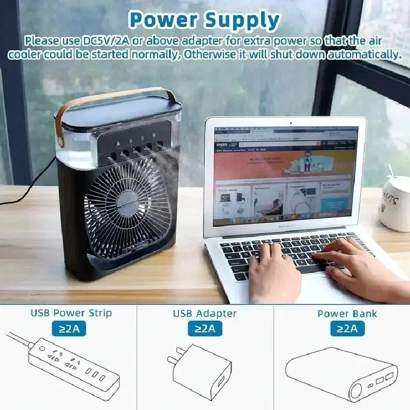 Portable Air Conditioner Fan Mini Air Cooler USB Air Cooler