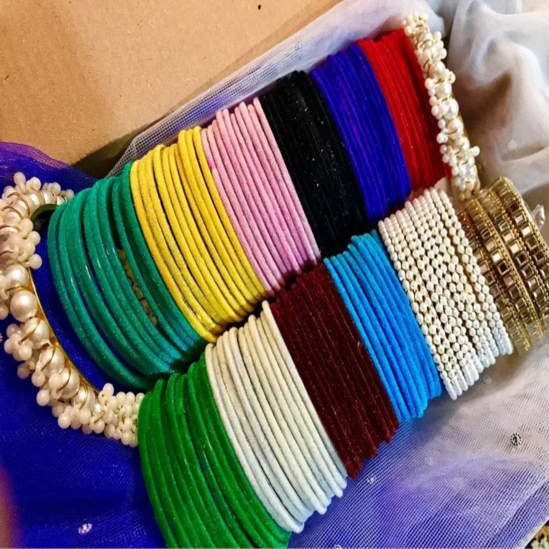 🌈 Elegant Multi-Color Bangles Set – Perfect for Every Occasion!