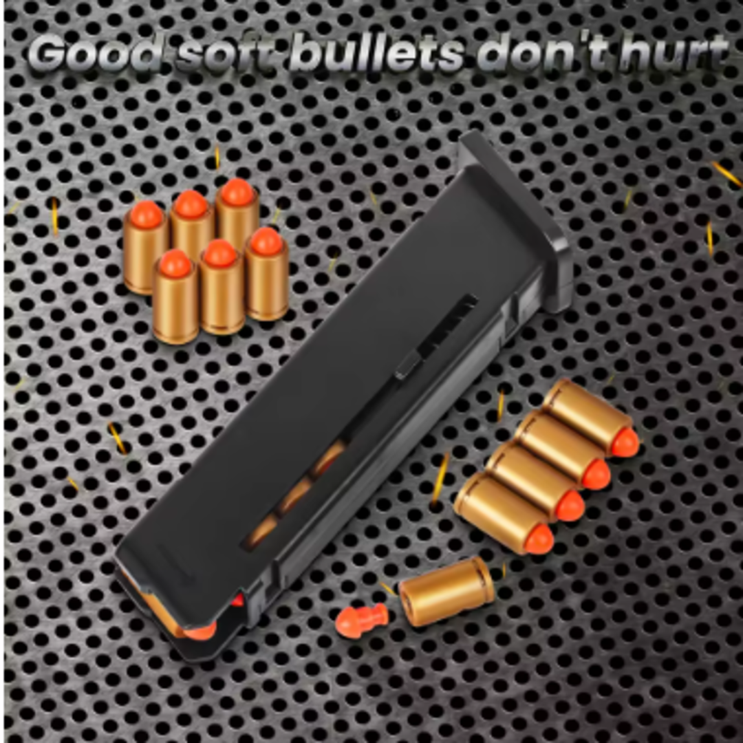 AUTO GUN BULLET SHELL EJECT WITH 10 DART AND 6 SHELL ONLY BULLET