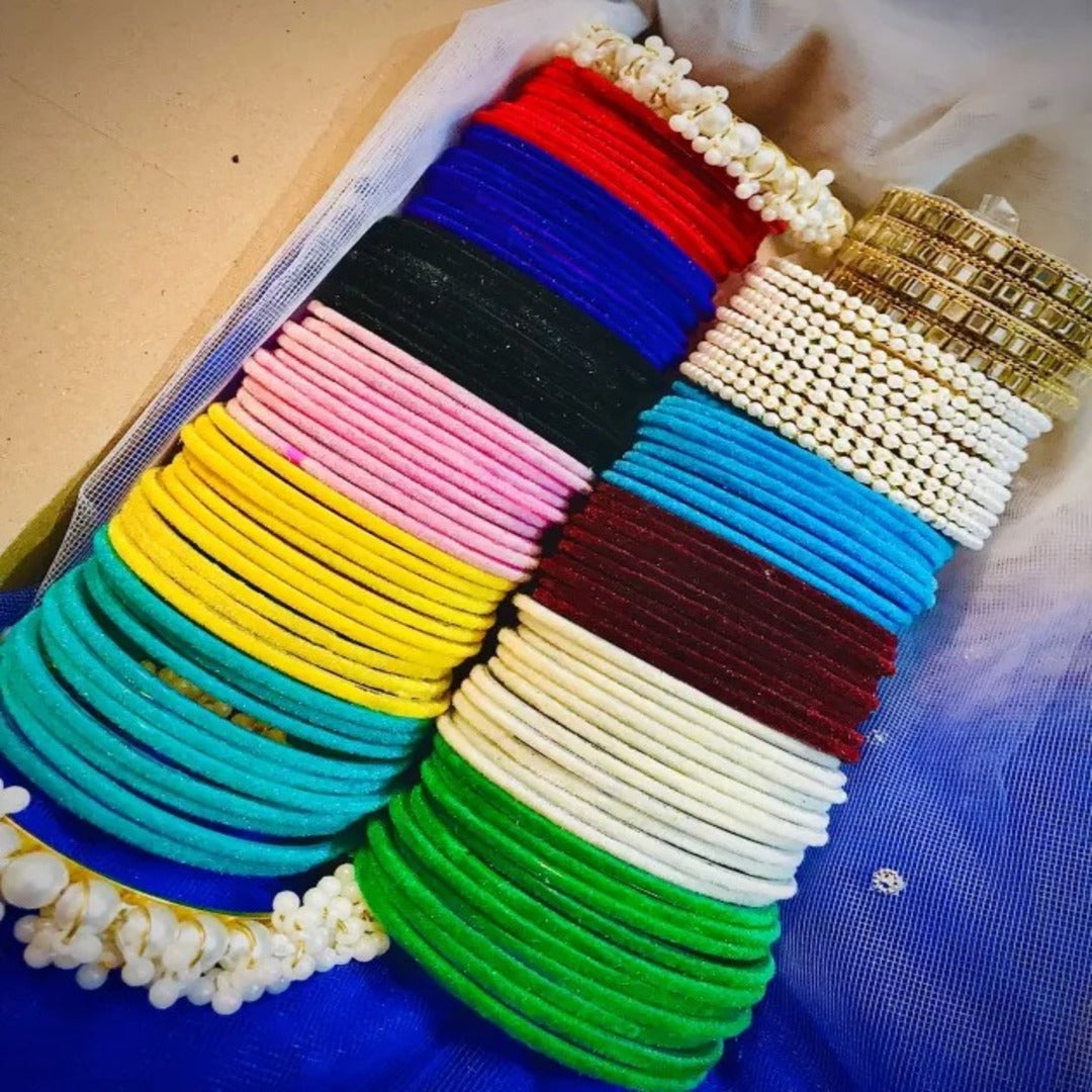 🌈 Elegant Multi-Color Bangles Set – Perfect for Every Occasion!