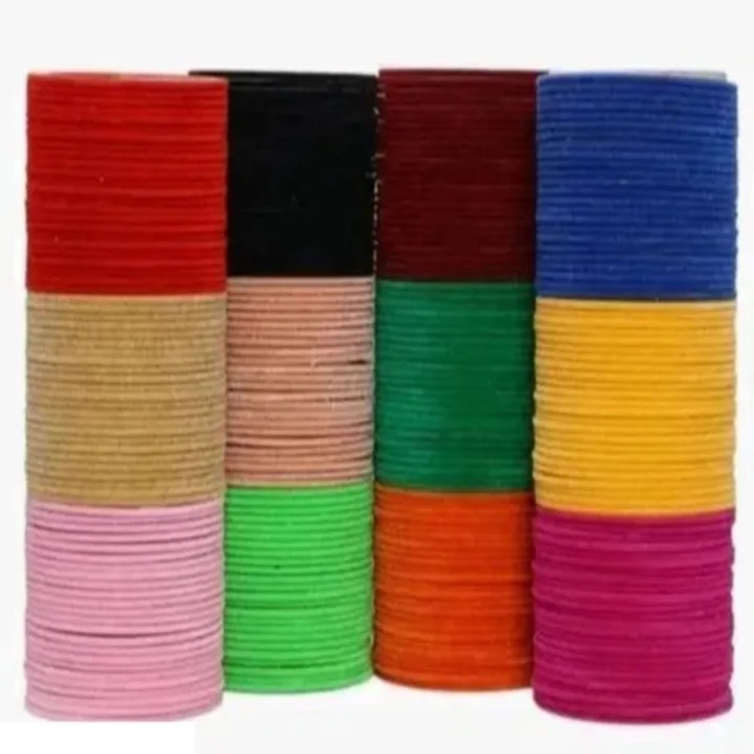 Velvet Glass Bangles for girls and women,  16 colours  include 24 pieces, Wedding package