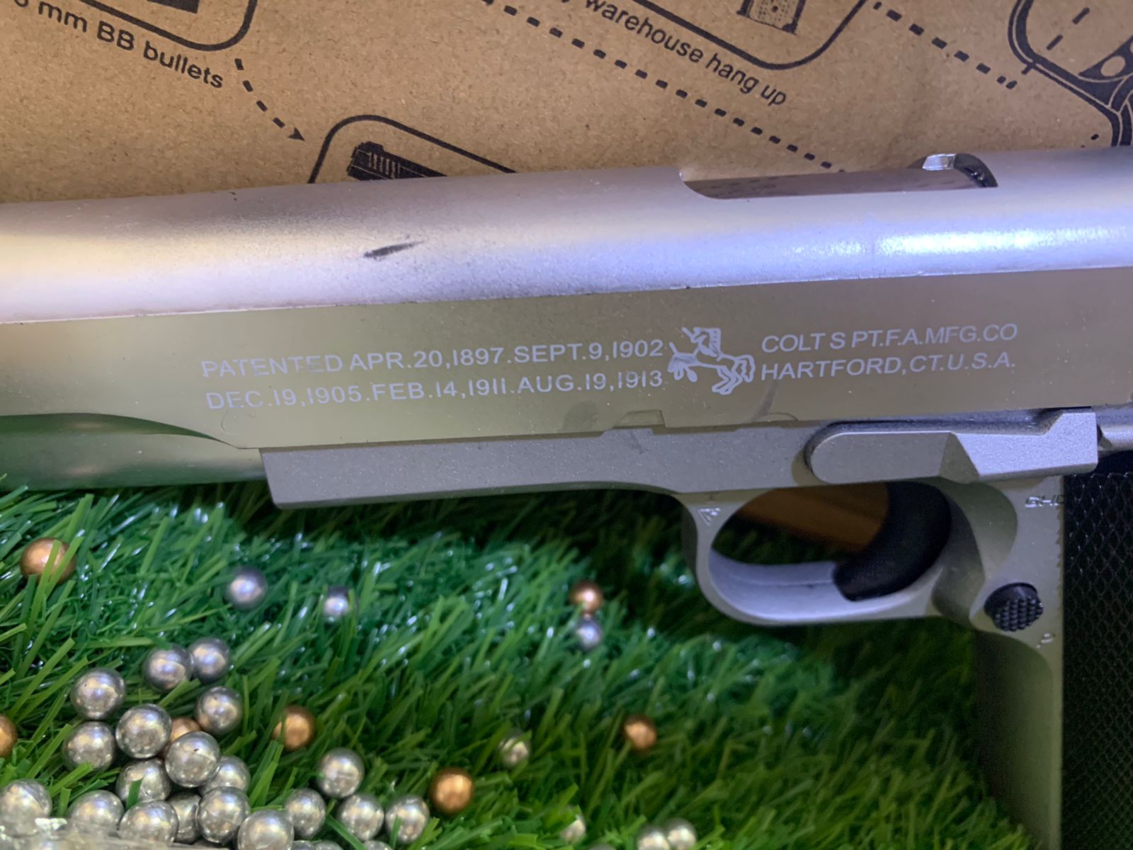 HAWK MODEL 1911 PLASTIC BODY METAL PARTS AND HEAVY WEIGHT LIKE REAL MACHINE