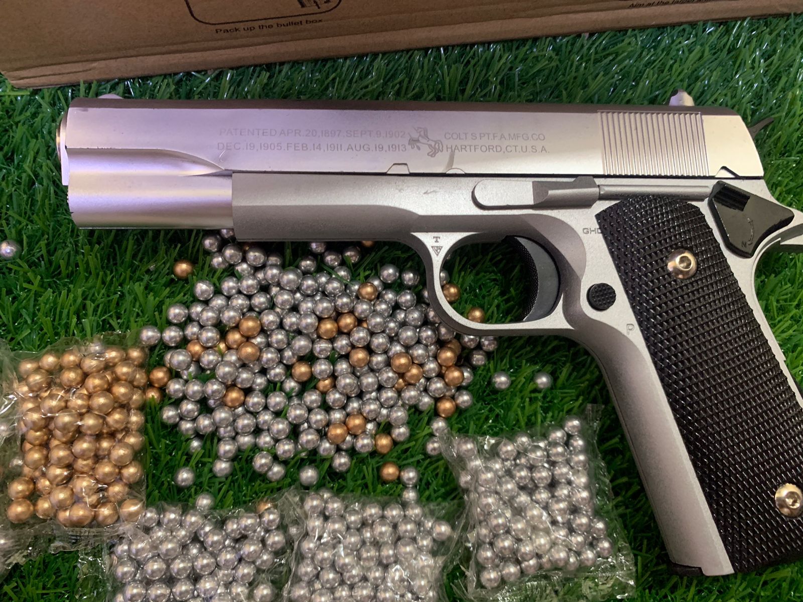 HAWK MODEL 1911 PLASTIC BODY METAL PARTS AND HEAVY WEIGHT LIKE REAL MACHINE