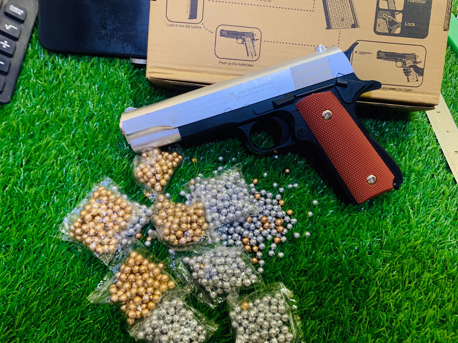 HAWK TOY GUN PLASTIC BODY AND METAL PARTS AND HEAVY WEIGHT PISTOL TOY GUN