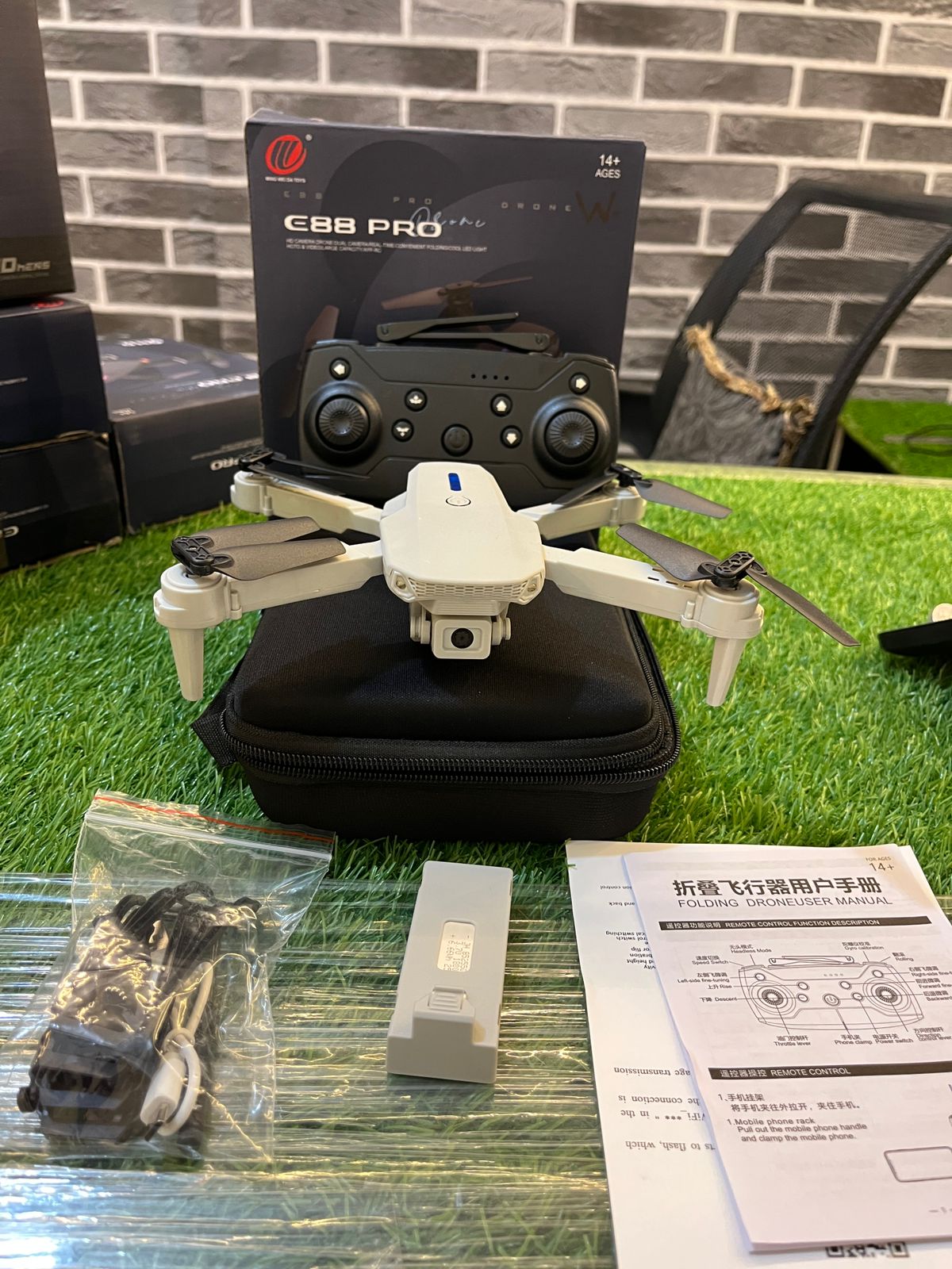 DRONE CAMERA E88 PRO MODEL QUADCOPTER AND WIFI CAMERA APP CONTROLLER CHEAP PRICES