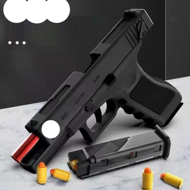 Shell Ejecting Automatic Gun Toy Pistol for Kids