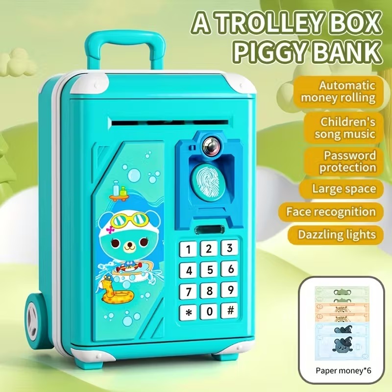 Electronic Mini ATM MACHINE With Fingerprint , Pin , Password Protection , THUM , Face Regonization