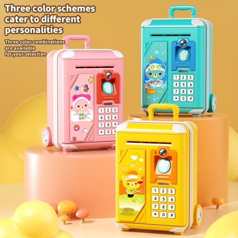 Electronic Mini ATM MACHINE With Fingerprint , Pin , Password Protection , THUM , Face Regonization