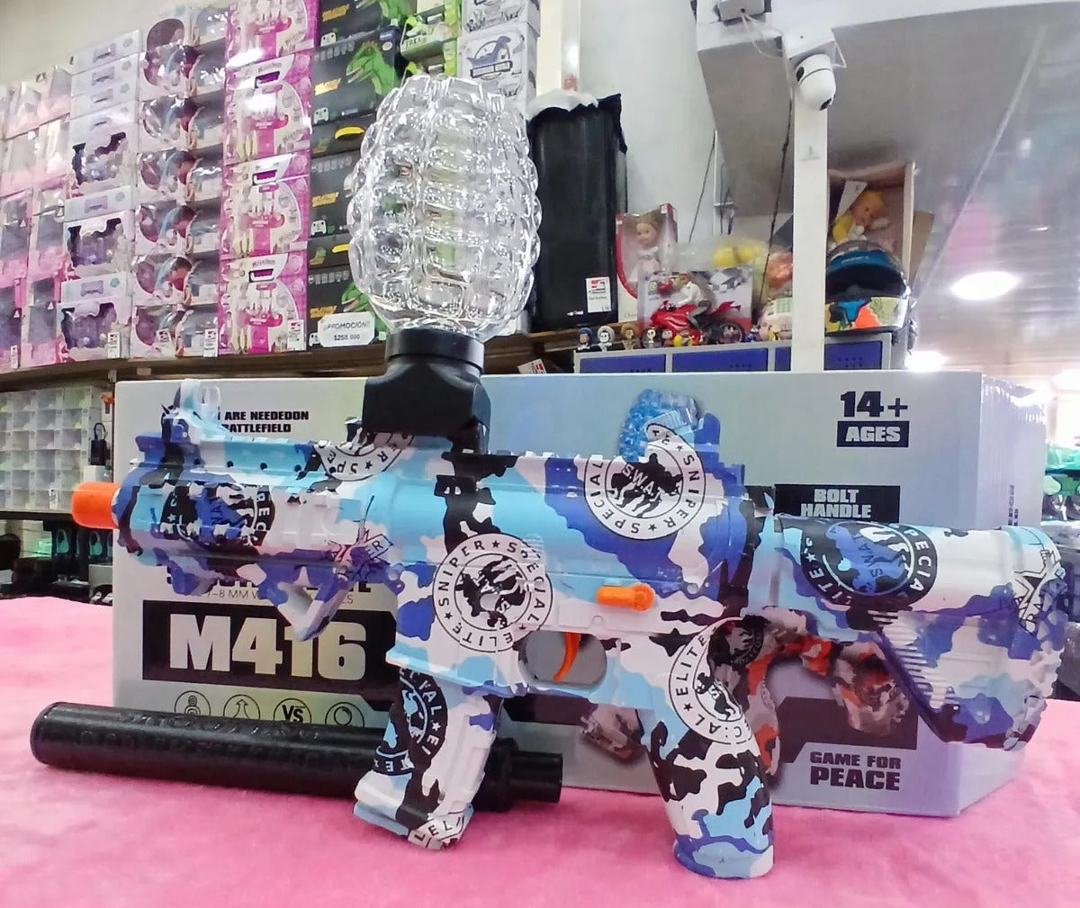 M16A1 Gel Blaster Shooting Elite Gun : 7-8MM Water Gel Balls Automatic And Manual 2in1
