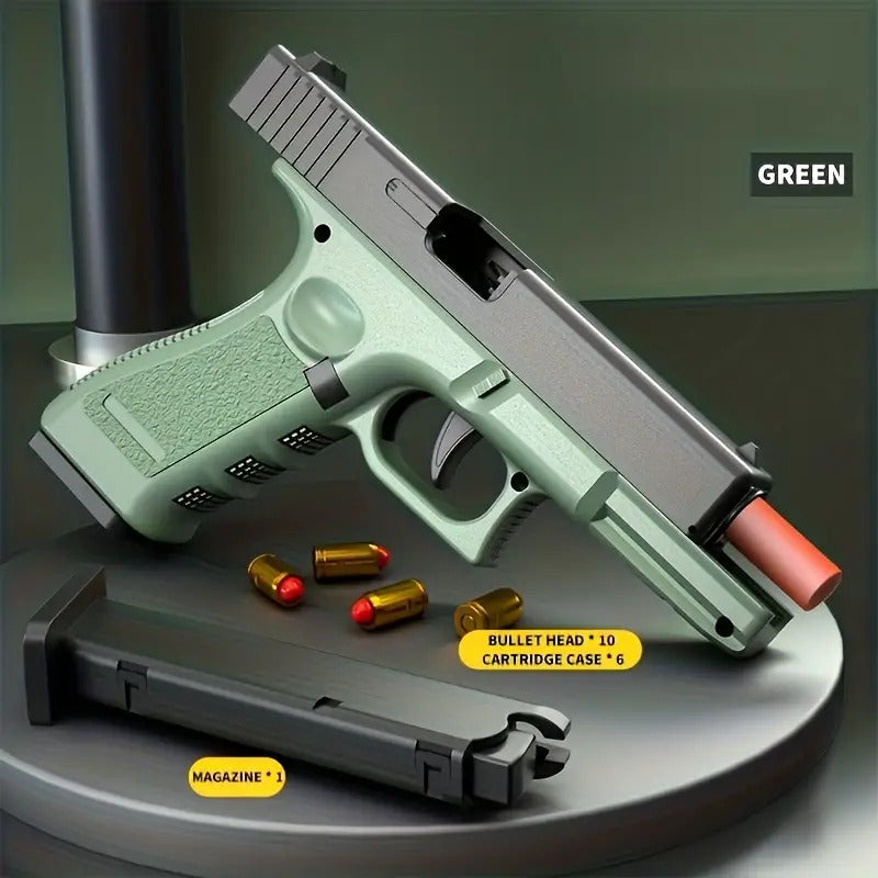 Shell Ejecting Automatic Gun Toy Pistol for Kids - Toymallpk