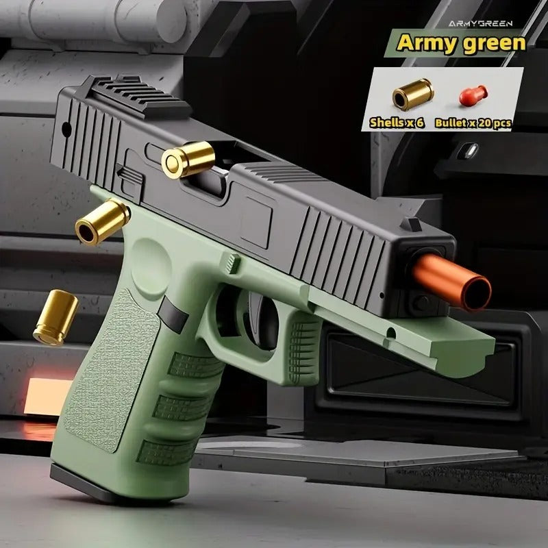 Shell Ejecting Automatic Gun Toy Pistol for Kids - Toymallpk