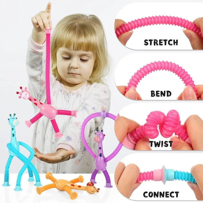 🦒 Flexible Spring Giraffe Toy – Twist, Stretch & Play! 🎉