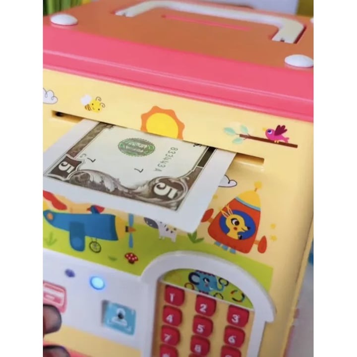 🦁 Electronic Money Suitcase Safe ATM – Kids Digital Piggy Bank with Password & Key Card 💰